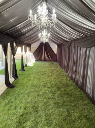 10x40 tent draping